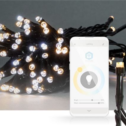 LED fényfüzér, 50 LED, 8 üzemmód, 5 m, IP65, Wi‑Fi (Tuya)