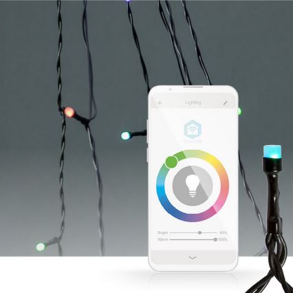 LED RGB függöny 240xLED/11 világítási mód 8m IP65 Wi-Fi Tuya