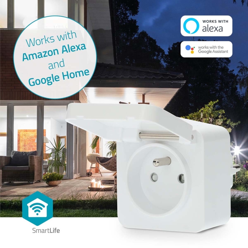 Okos konnektor 3680W/230V/ Type E/16A Wi-Fi Tuya IP44