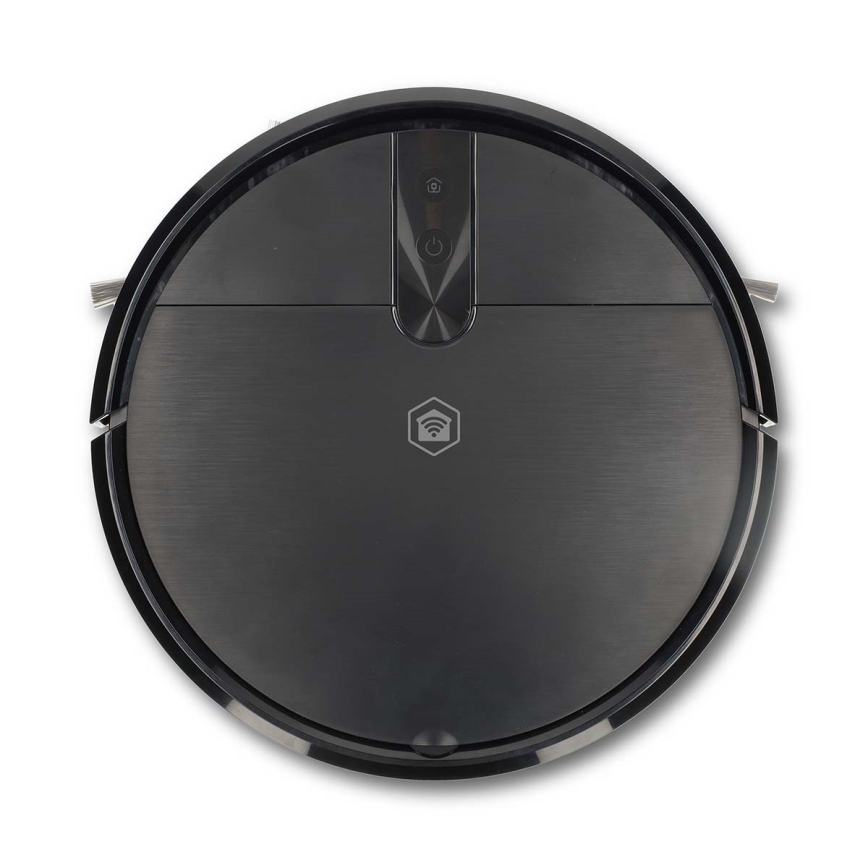 Okos SmartLife robotporszívó mop funkcióval, 2600 mAh, Tuya Wi‑Fi, fekete, távirányítóval