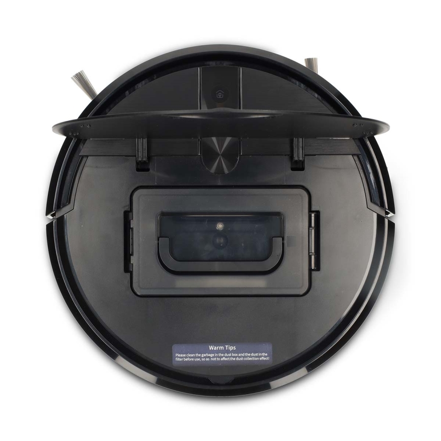 Okos SmartLife robotporszívó mop funkcióval, 2600 mAh, Tuya Wi‑Fi, fekete, távirányítóval