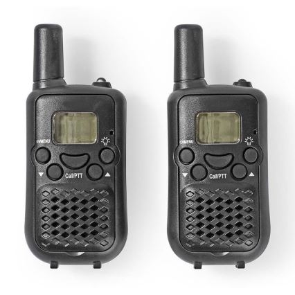 KÉSZLET 2x Walkie-talkie LED lámpával 3xAAA hatótávolság 5 km