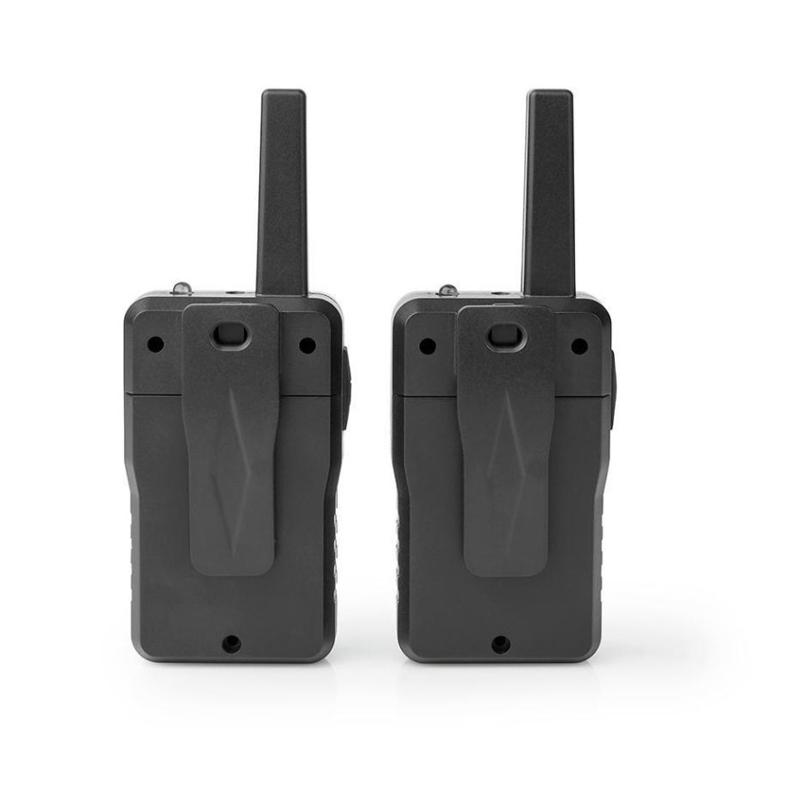 KÉSZLET 2x Újratölthető walkie-talkie LED lámpával 1300 mAh hatótávolság 10 km