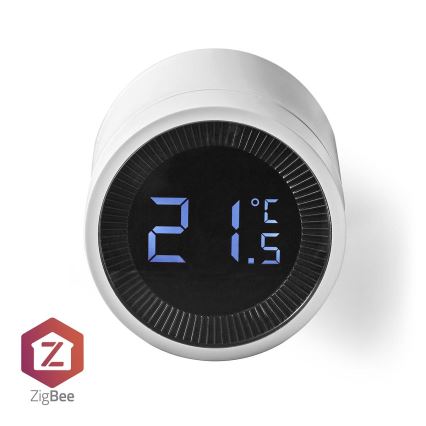 LED ZigBee okos radiátorvezérlés 2xAA-val