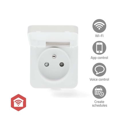 Okos konnektor Smartlife 3680W/230V/ E típus/16A Wi-Fi Tuya IP44