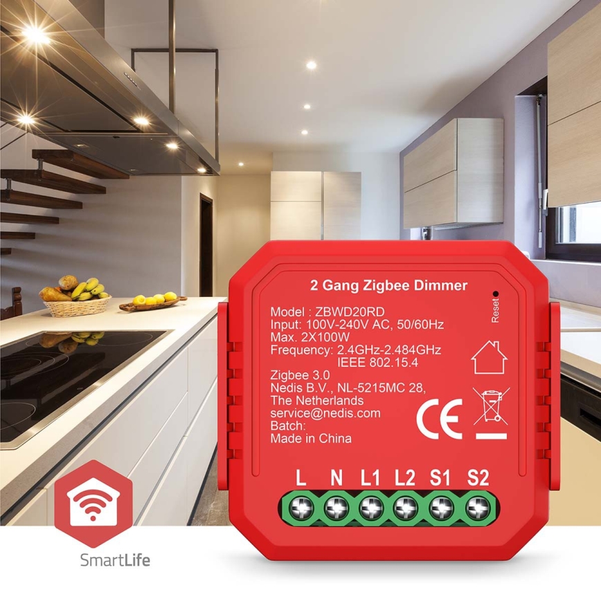 SmartLife okos, kétcsatornás fényerőszabályzó 230V