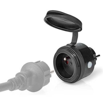 Intelligens aljzat Smartlife 3680W/230V Type E/16A Wi-Fi IP44 fekete