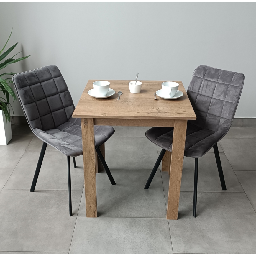 Négyzet alakú étkezőasztal LEVI tölgy