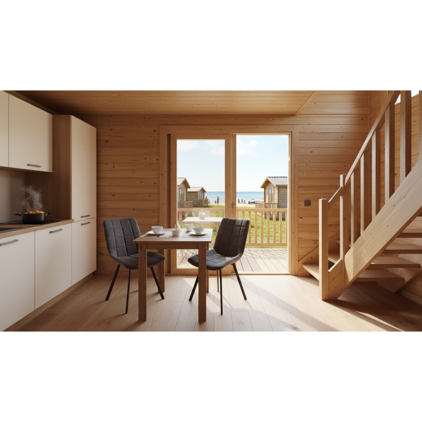 Négyzet alakú étkezőasztal LEVI tölgy