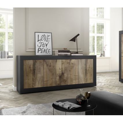 NERILA komód fekete/barna