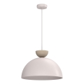 NEVIS függőlámpa kábellel 1xE27/15W/230V Ø 38 cm krémszínű
