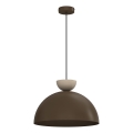 NEVIS kábeles függeszték 1xE27/15W/230V, átm. 38 cm, barna