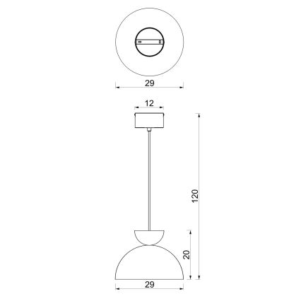 NEVIS kábeles függeszték 1xE27/15W/230V, Ø 29 cm, bézs