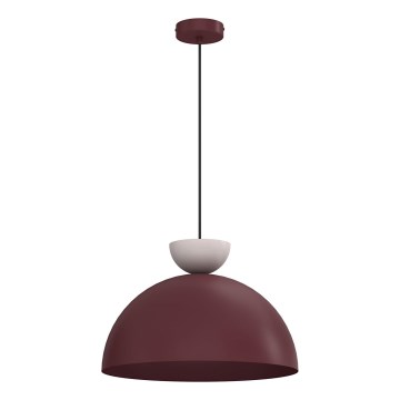NEVIS kábeles függőlámpa 1xE27/15W/230V, átm. 38 cm, bordó