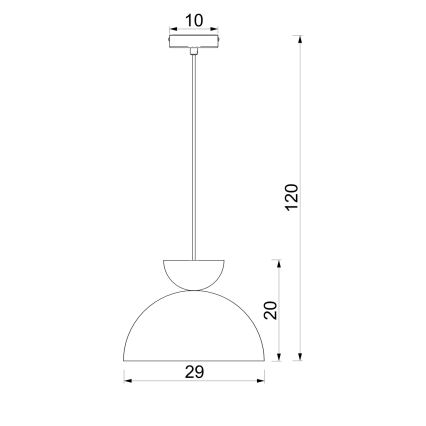 NEVIS zsinóros csillár 1xE27/15W/230V, átmérő 29 cm, krémszínű