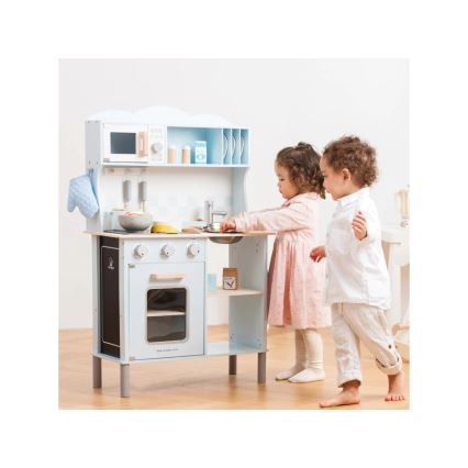 New Classic Toys - Fa konyha kiegészítőkkel világoskék