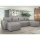 NEWPORT kárpitozott, univerzális, kihúzható U-alakú ülőgarnitúra, szürke