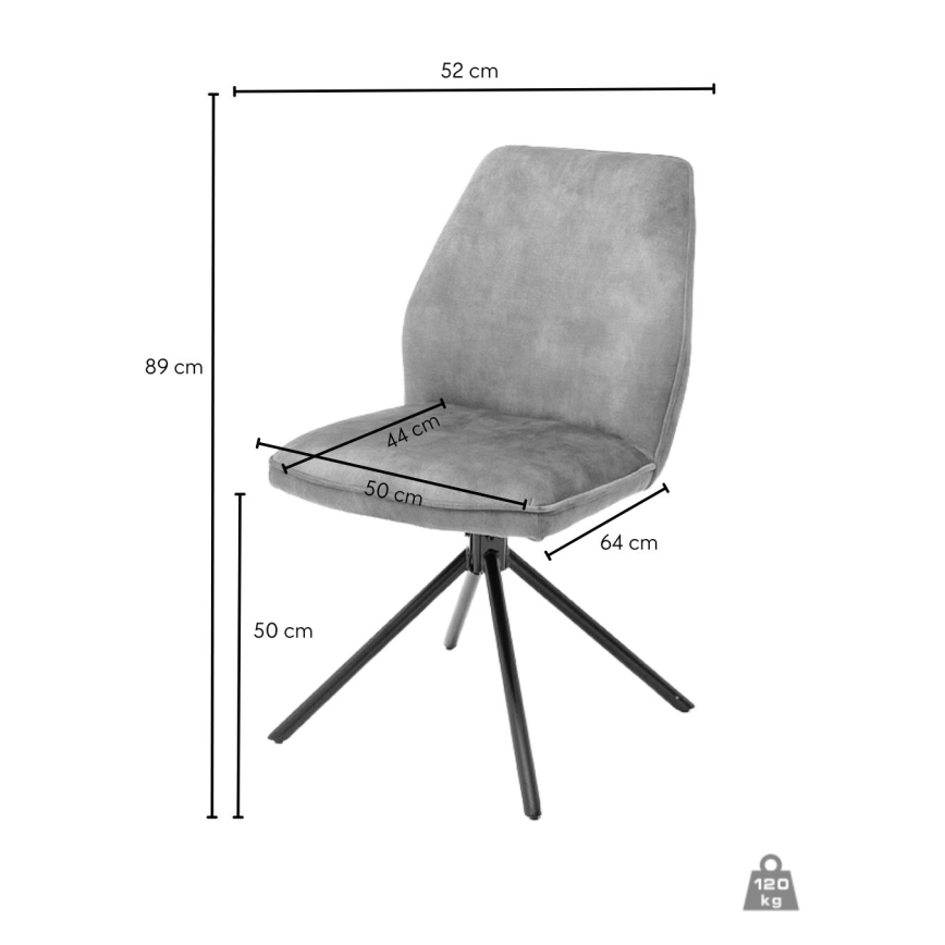 NEXORO étkezőszék, 1 db, szürke