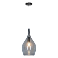 NEXT kábeles függőlámpa 1xE27/40W/230V, füstszínű fekete
