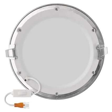 NEXXO LED beépíthető mennyezeti lámpatest LED/18W/230V 3000/3500/4000K ezüst, átm. 22,5 cm