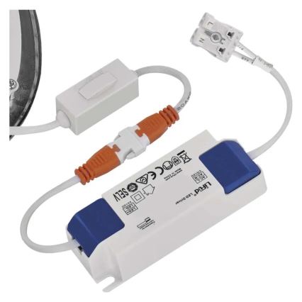 NEXXO LED beépíthető mennyezeti lámpatest LED/18W/230V 3000/3500/4000K ezüst, átm. 22,5 cm