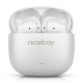 Niceboy Beans 4 POP - Vezeték nélküli fülhallgató 200 mAh + 2x 30 mAh IPX4 fehér