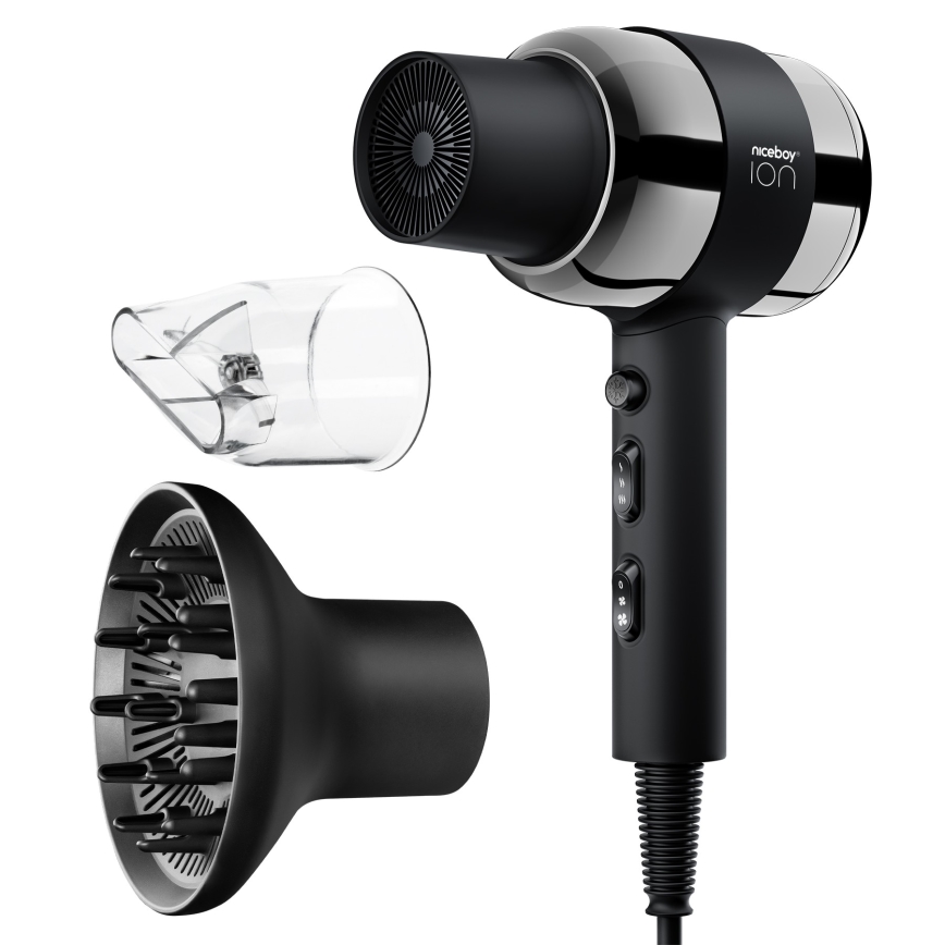 Niceboy ION AirSonic PRO - Hajszárító 2200W/230V fekete