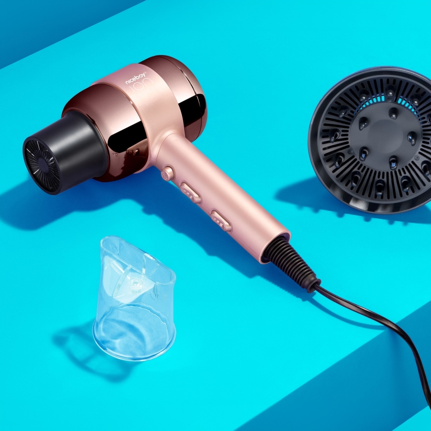 Niceboy ION AirSonic PRO - Hajszárító 2200W/230V rózsaszín