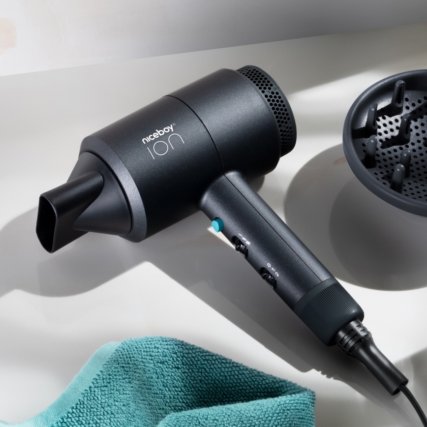 Niceboy ION AirSonic STAR - Hajszárító 2100W/230V fekete