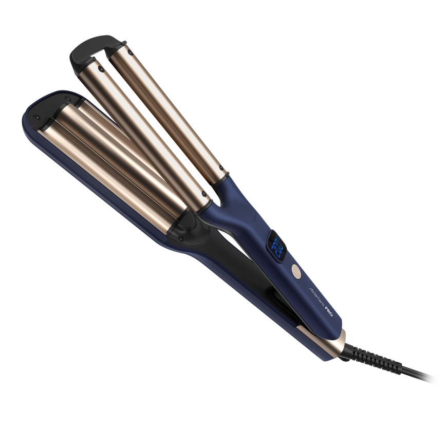 Niceboy ION AirWave PRO - Háromszoros hajsütővas 100W/230V kék