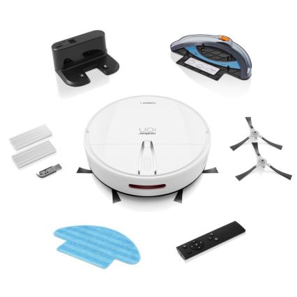 Niceboy ION Charles i4 - Intelligens robotporszívó 2in1 4400 mAh Wi-Fi fehér + távirányítás
