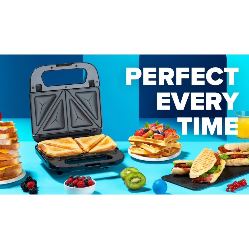 Niceboy ION Snacker S3 - Szendvics készítő 3in1 750W/230V rozsdamentes/fekete