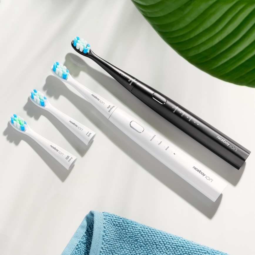 Niceboy ION Sonic Lite - Szónikus fogkefe 500 mAh IPX7 fehér