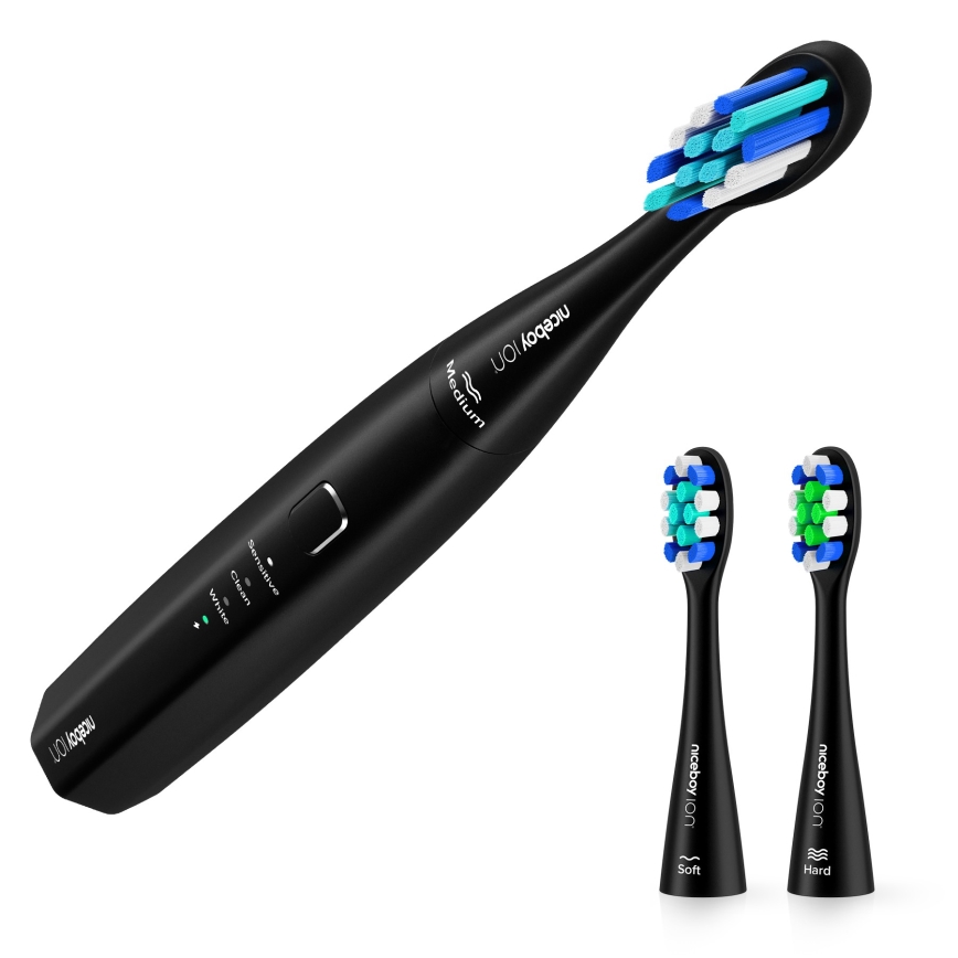 Niceboy ION Sonic Lite - Szónikus fogkefe 500 mAh IPX7 fekete
