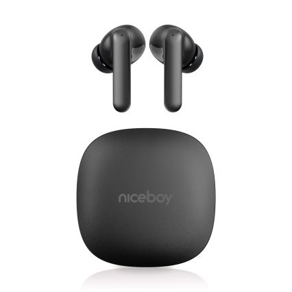 Niceboy Pins 4 PRO - Vezeték nélküli fülhallgató ANC-vel 380 mAh + 2x 35 mAh IP54 fekete
