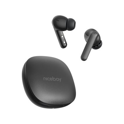 Niceboy Pins 4 PRO - Vezeték nélküli fülhallgató ANC-vel 380 mAh + 2x 35 mAh IP54 fekete