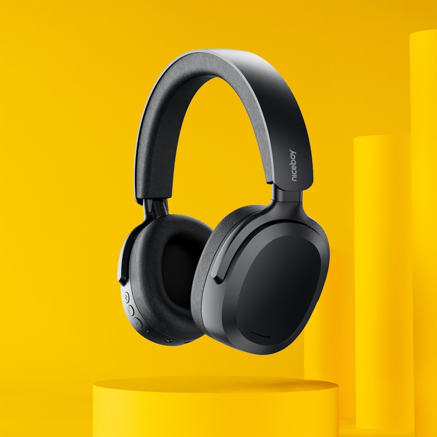 Niceboy Sora - Vezeték nélküli mikrofonos fejhallgató 250 mAh IPX4 fekete