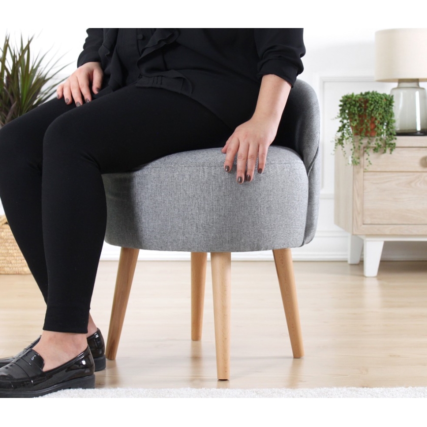 NIKI puff, átmérő 46 cm, elegáns szürke