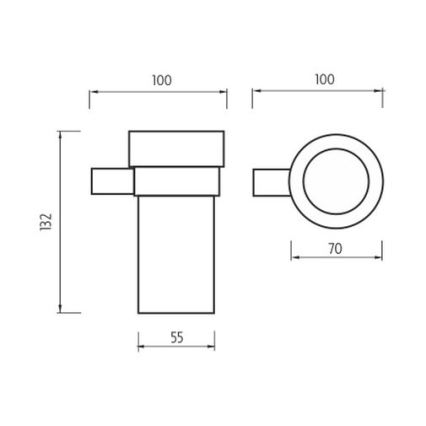 NIMCO BR 11058W-26 - Falra szerelhető fogkefe tartó BORMO matt üveg/fényezett króm