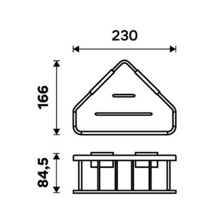 NIMCO Ki 14003-B-26 - Zuhany falipolc KIBO fényezett króm