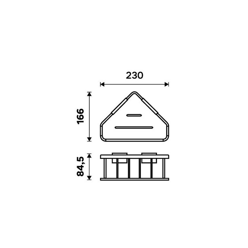 NIMCO Ki 14003-B-26 - Zuhany falipolc KIBO fényezett króm