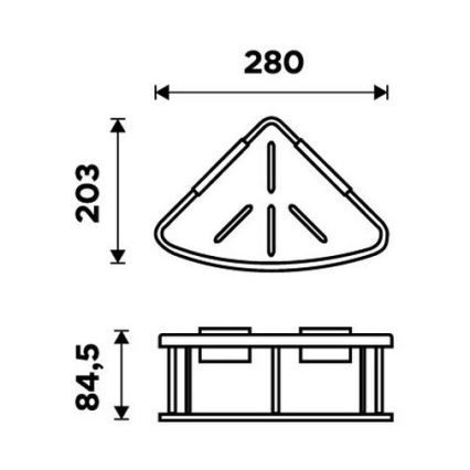 NIMCO Ki 14008-B-26 - Zuhany falipolc KIBO fényezett króm