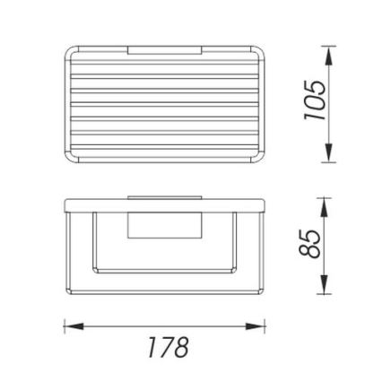 NIMCO Ki 14015-26 - Fali polc zuhanyzóba KIBO fényes króm