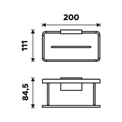 NIMCO Ki-14015-B-90 - Zuhany falipolc KIBO matt fekete/fehér
