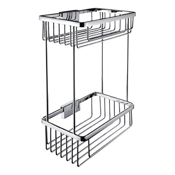 NIMCO Ki 14017D-26 - Kétszintes zuhany fali polc KIBO fényezett króm