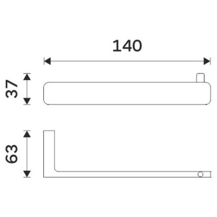 NIMCO MA 29055-26 - WC-papír tartó MAYA fényezett króm