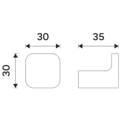 NIMCO MAC 29054-90 - Fali kampó MAYA matt fekete