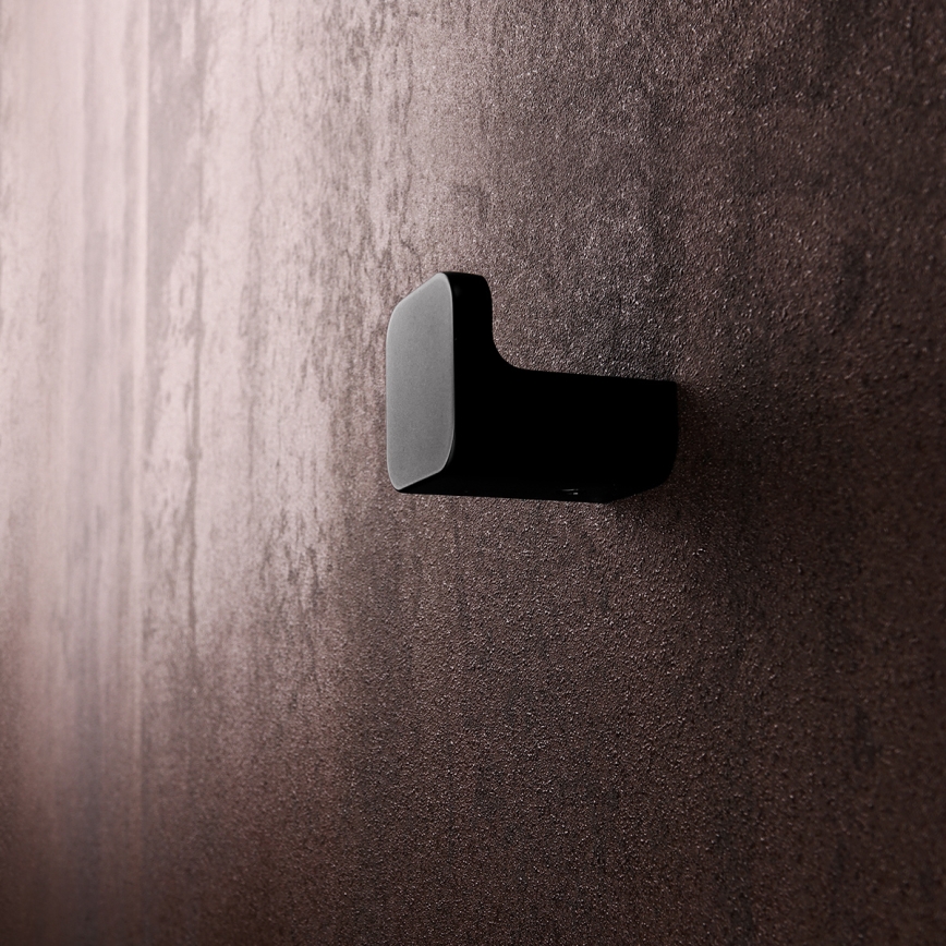 NIMCO MAC készlet-31K-T-90 - Falra szerelhető szappanadagoló, fogkefe állvány és fali kampó MAYA 320 mm fehér/matt fekete