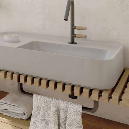 NIMCO NKC 30035-90 - Fali törölközőtartó NIKAU 39 cm matt fekete