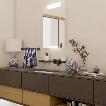 NIMCO NKC készlet-31K-T-90 - Falra szerelhető szappanadagoló, fogkefe állvány és fali kampó NIKAU 320 mm fehér/matt fekete